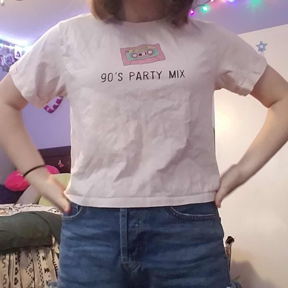 90s party mix crop top